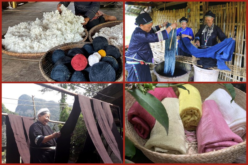 Raw materials for making brocade in Northwest Vietnam